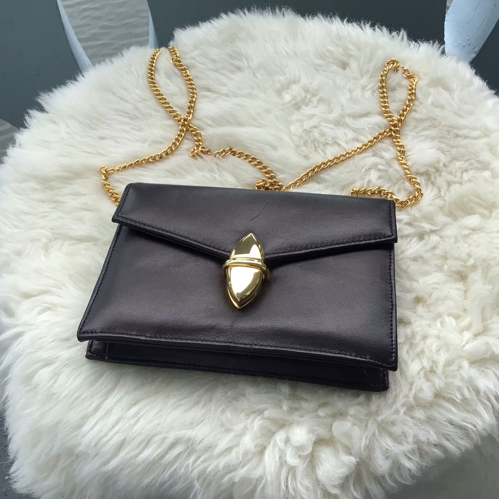 Susan Gail Black Envelope Evening Glam Shoulder or Clutch - Picture 2 of 6